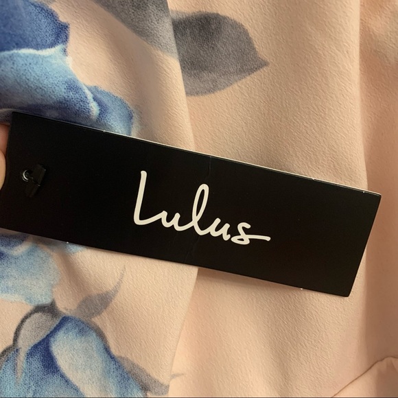 Lulu’s Garden Walk Blush Pink Floral Print Lace-Up Skater Dress - Picture 11 of 12